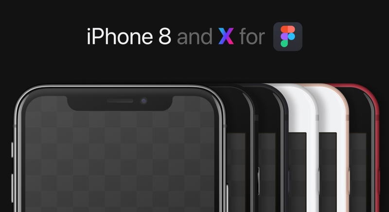 iPhone 8 and iPhoneX device mockups